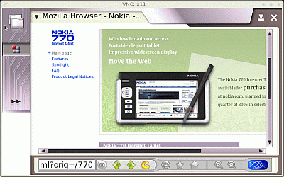 Minimo - Mozilla browser on Maemo